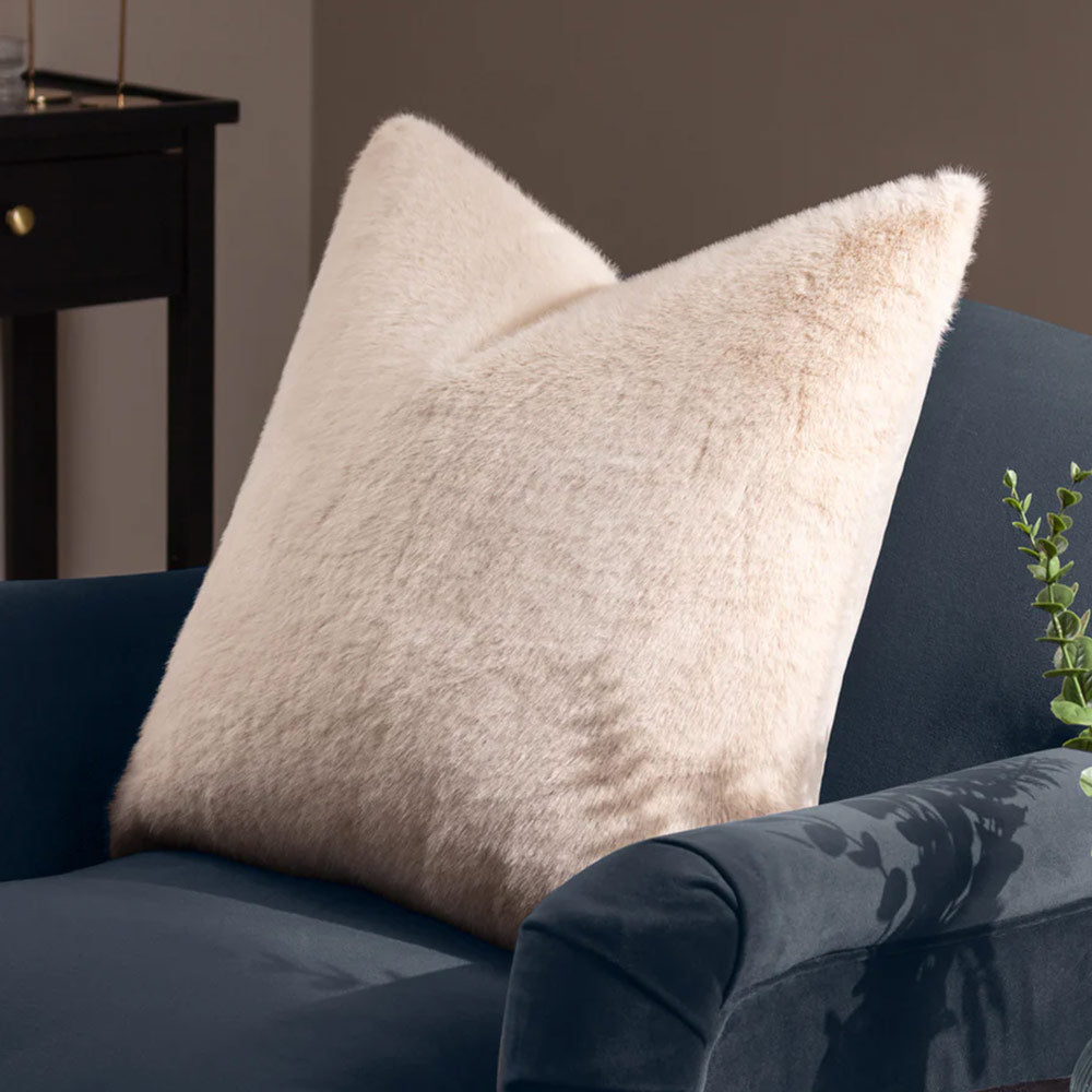 Faux Fur Cushion in Brûlée