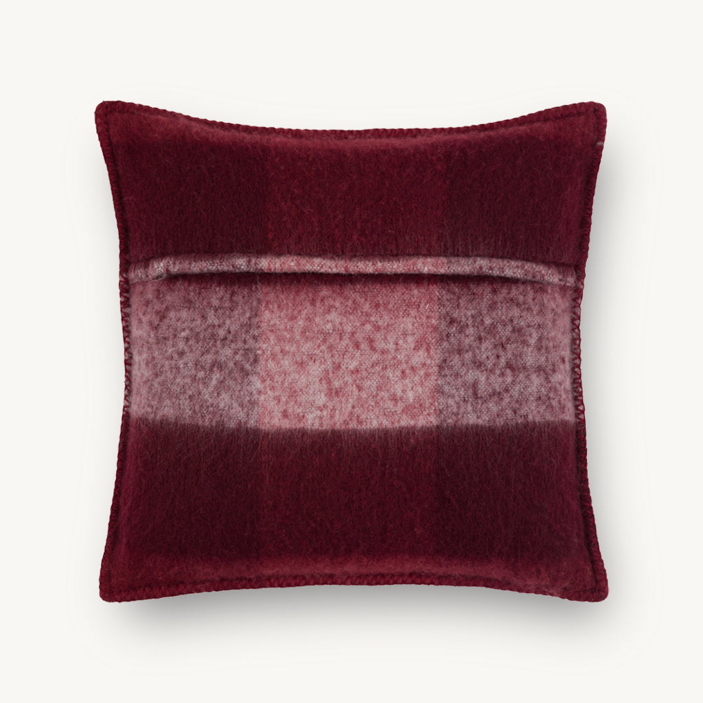 Check Faux Mohair Cushion