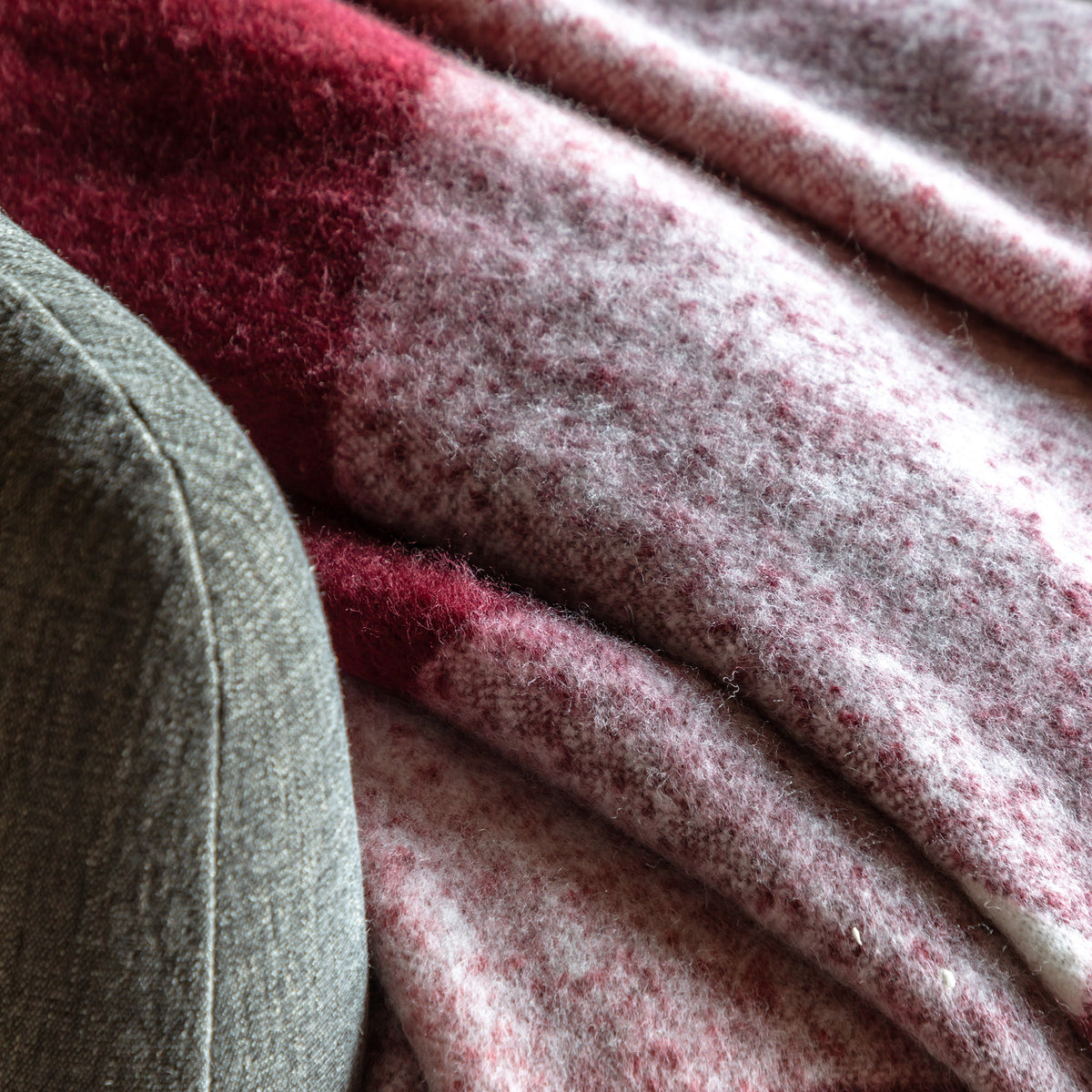 Check Faux Mohair Throw