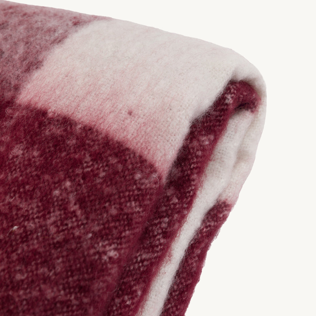 Check Faux Mohair Throw