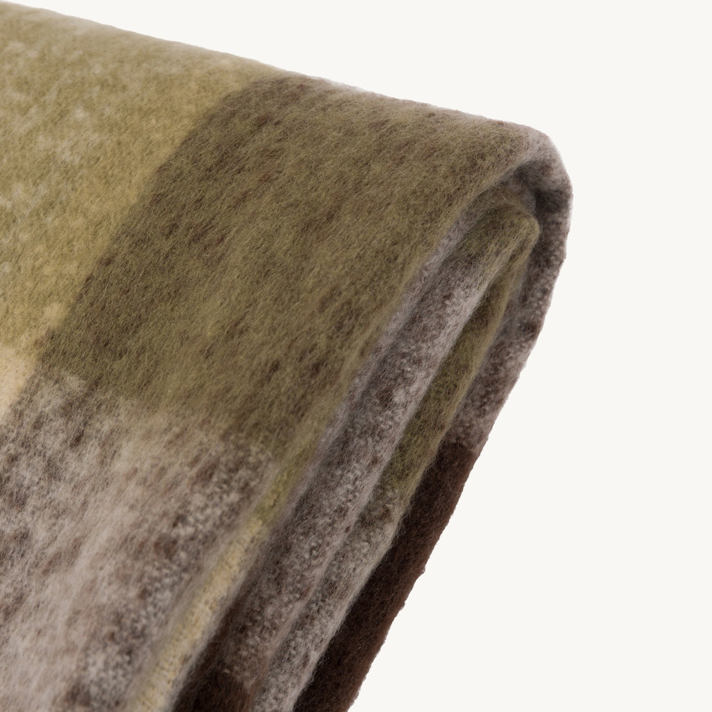 Check Faux Mohair Throw