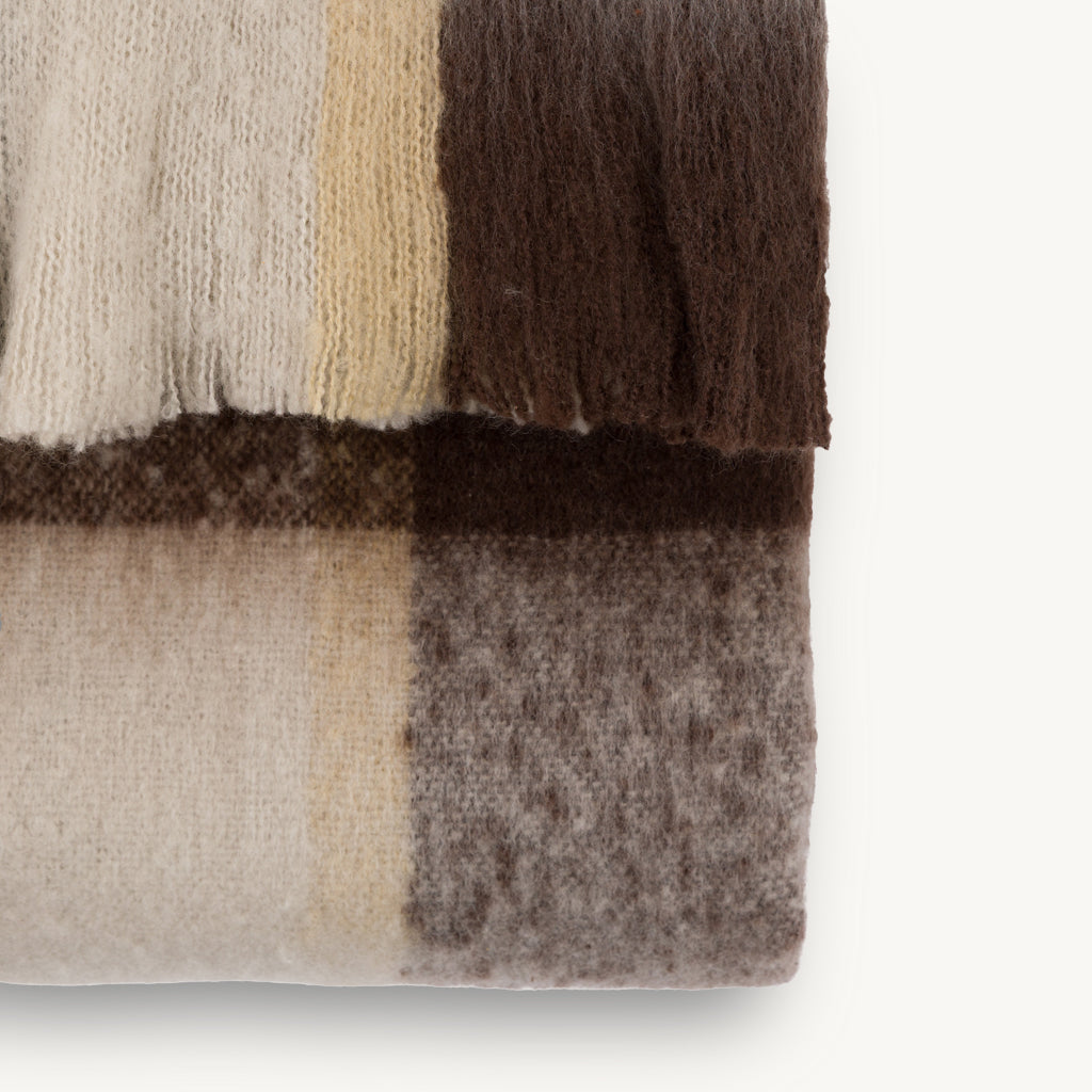 Check Faux Mohair Throw