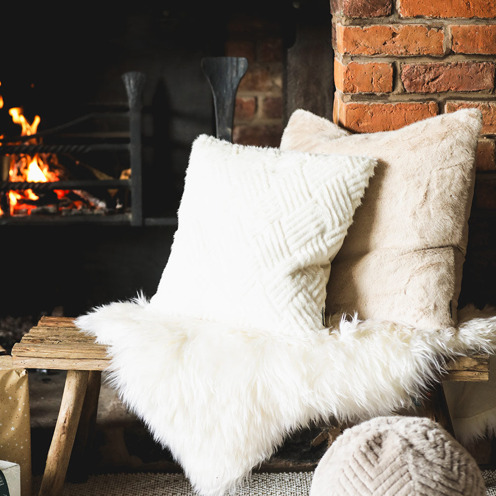Cut Faux Fur Cushion-Accessories-Arighi Bianchi