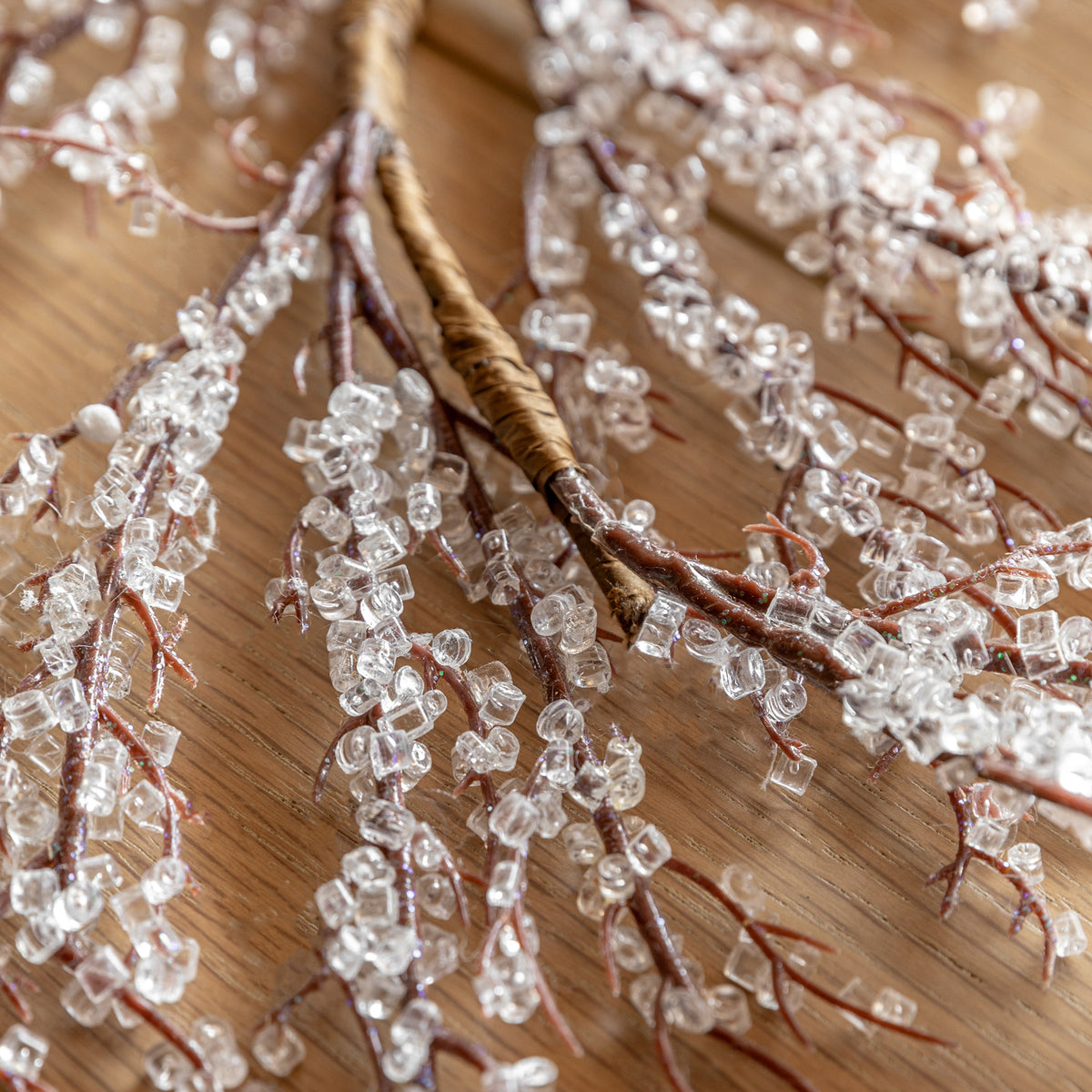 White Frosted Christmas Twig Garland