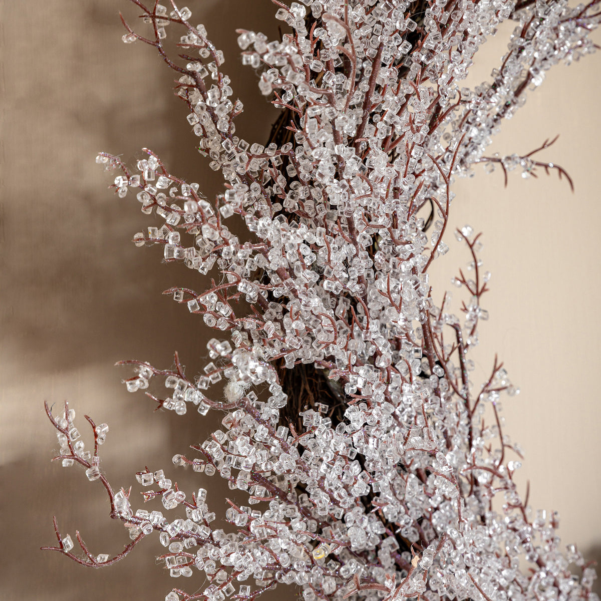 White Frosted Christmas Twig Wreath