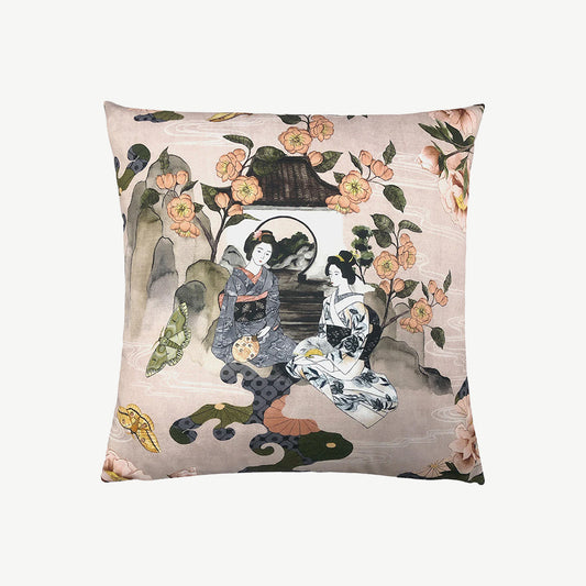 Geisha Floral Blush Cushion