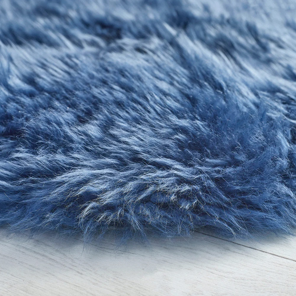 Australian Genuine Sheepskin Rug in Navy