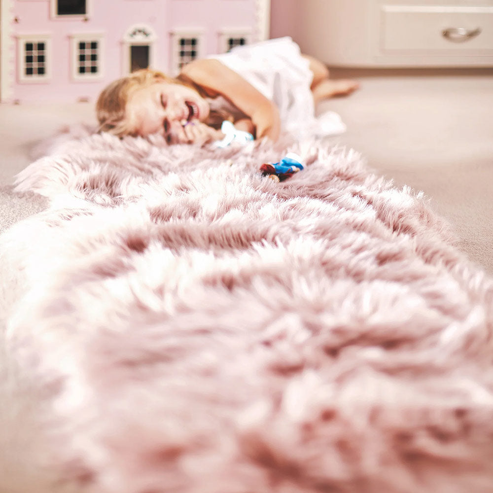 Australian Genuine Sheepskin Rug in Adobe Rose