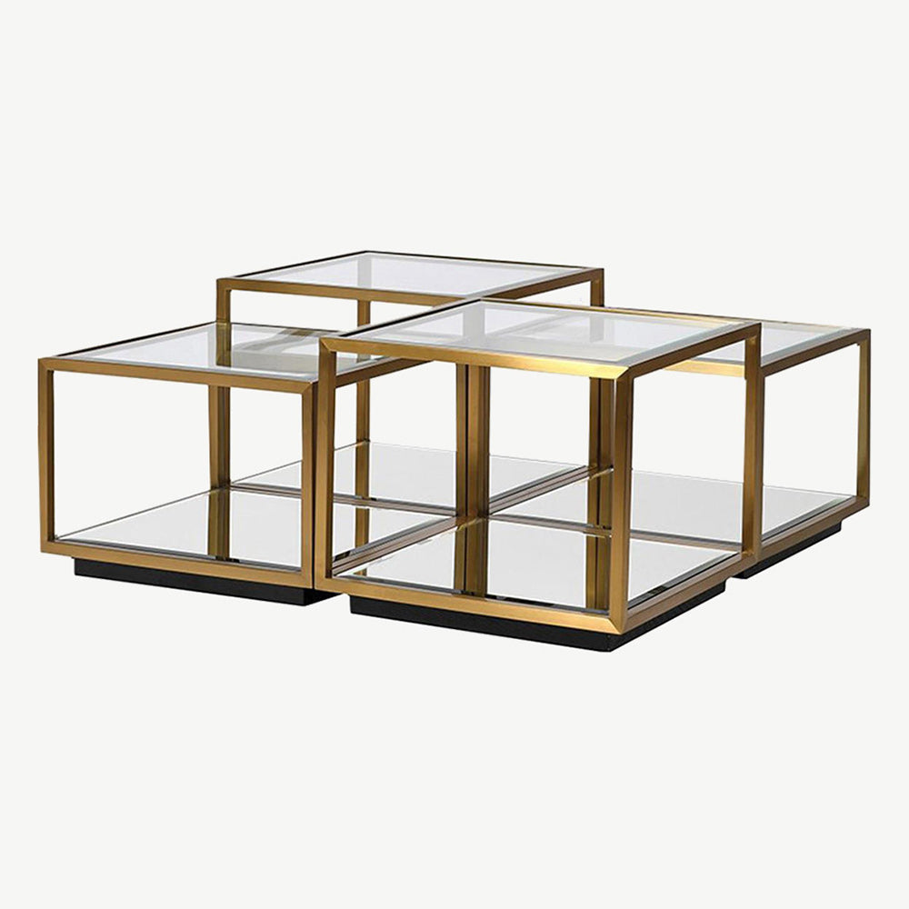Glass Top Multi Level Coffee Table