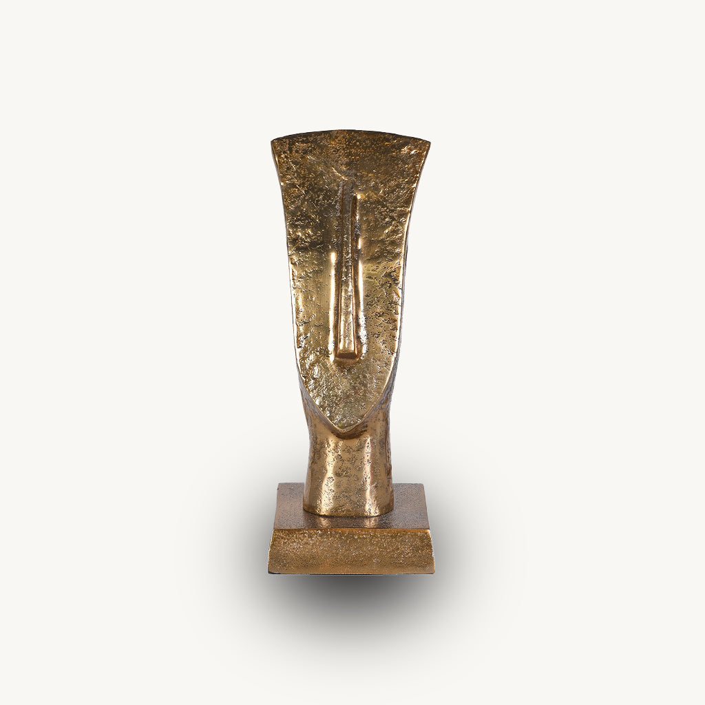Gold Face Sculpture