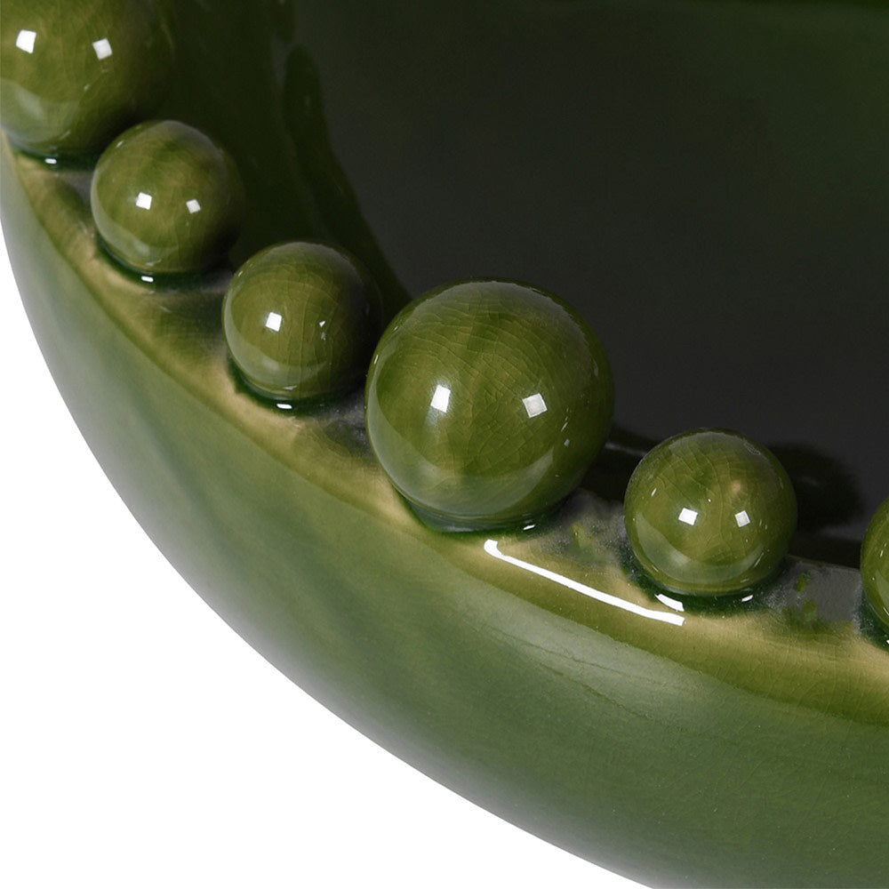 Green Ceramic Bobble Bowl