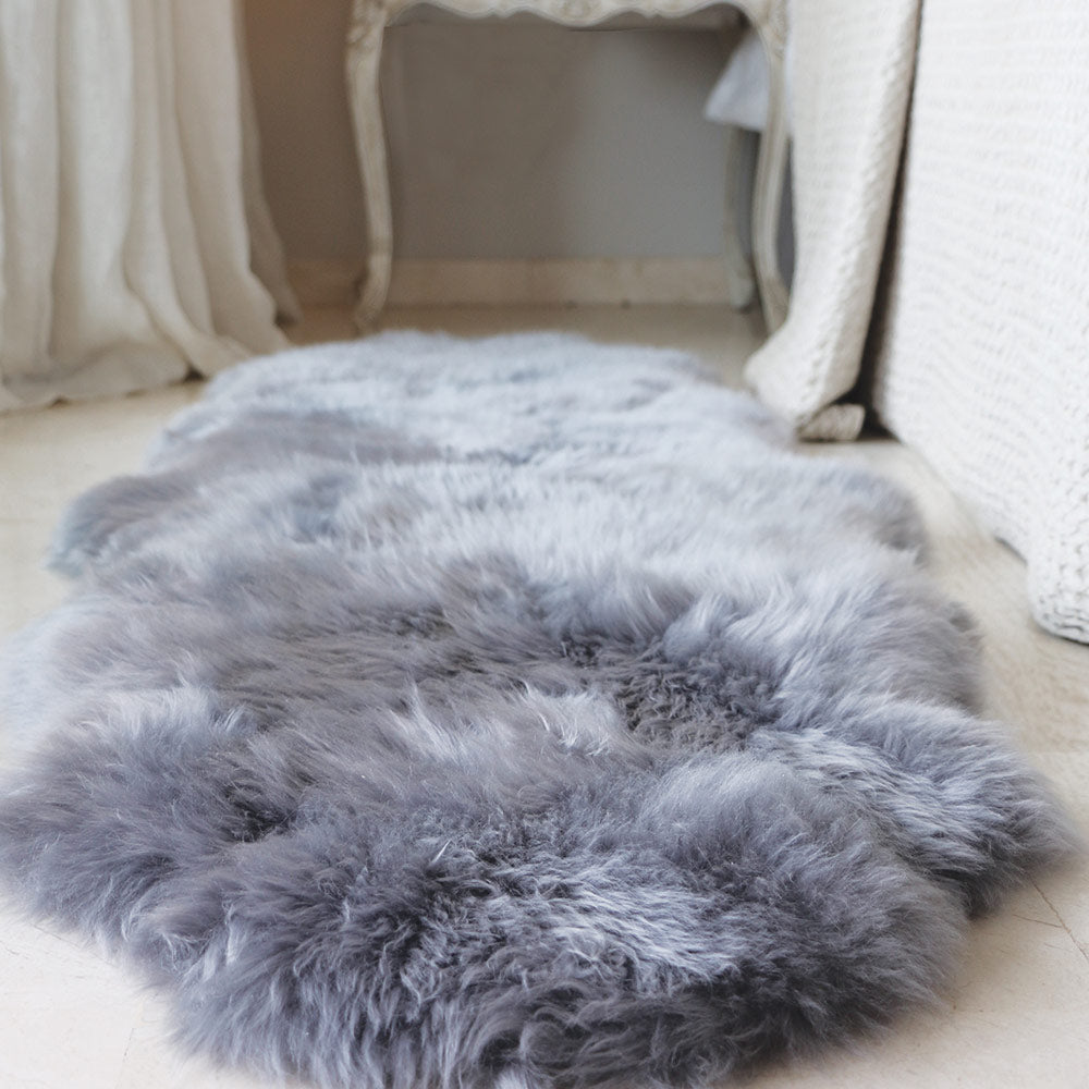 Australian Genuine Sheepskin Rug in Grey