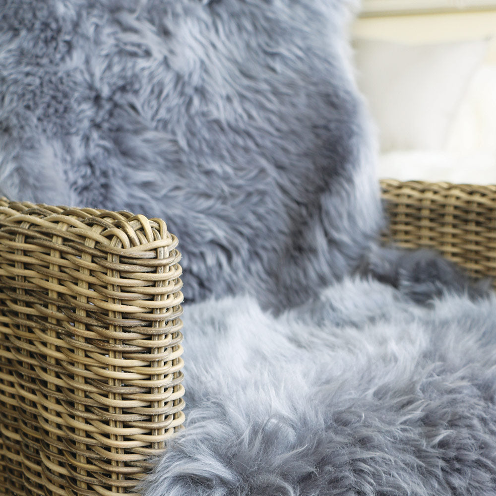 Australian Genuine Sheepskin Rug in Grey