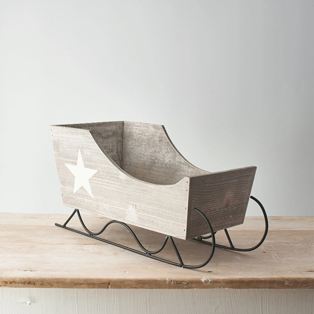 Grey Wood Sleigh