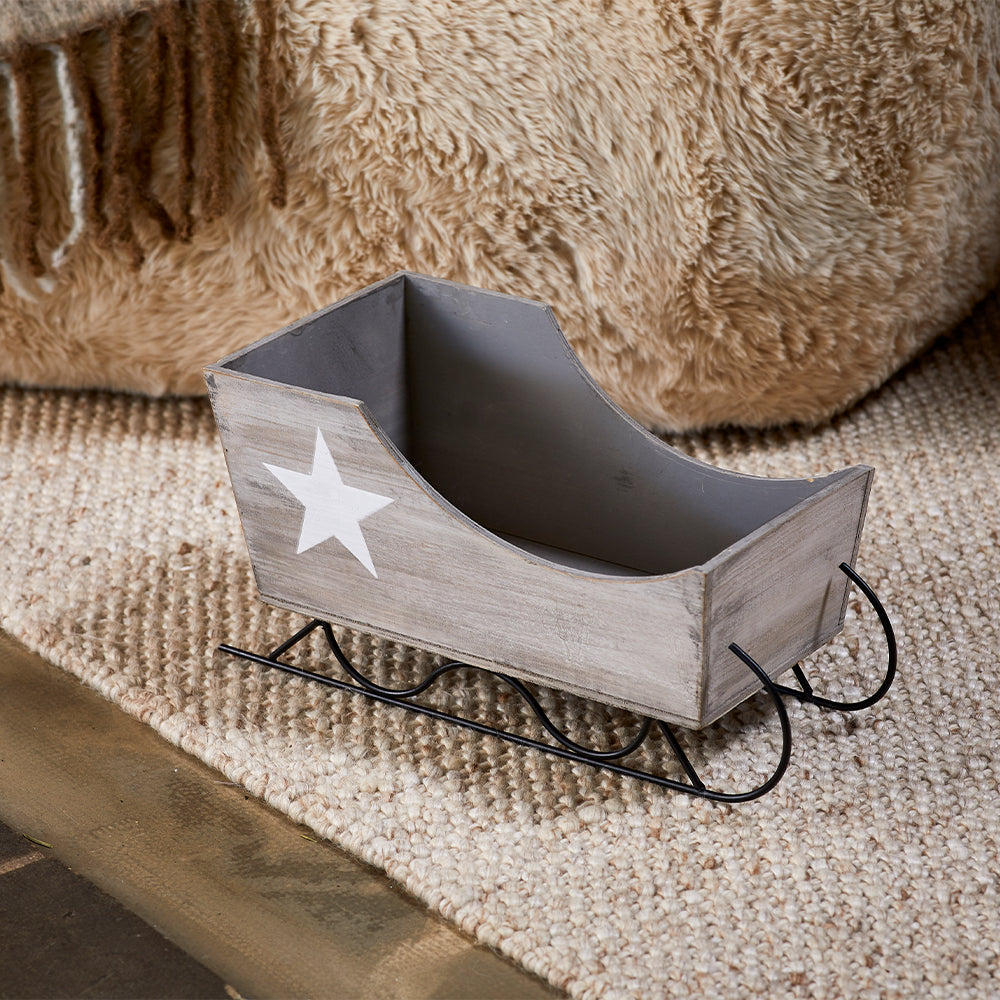 Grey Wood Sleigh