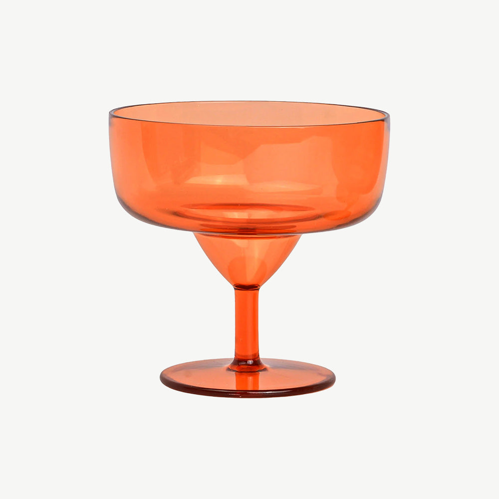 Set Of 4 Orange Margarita Glass