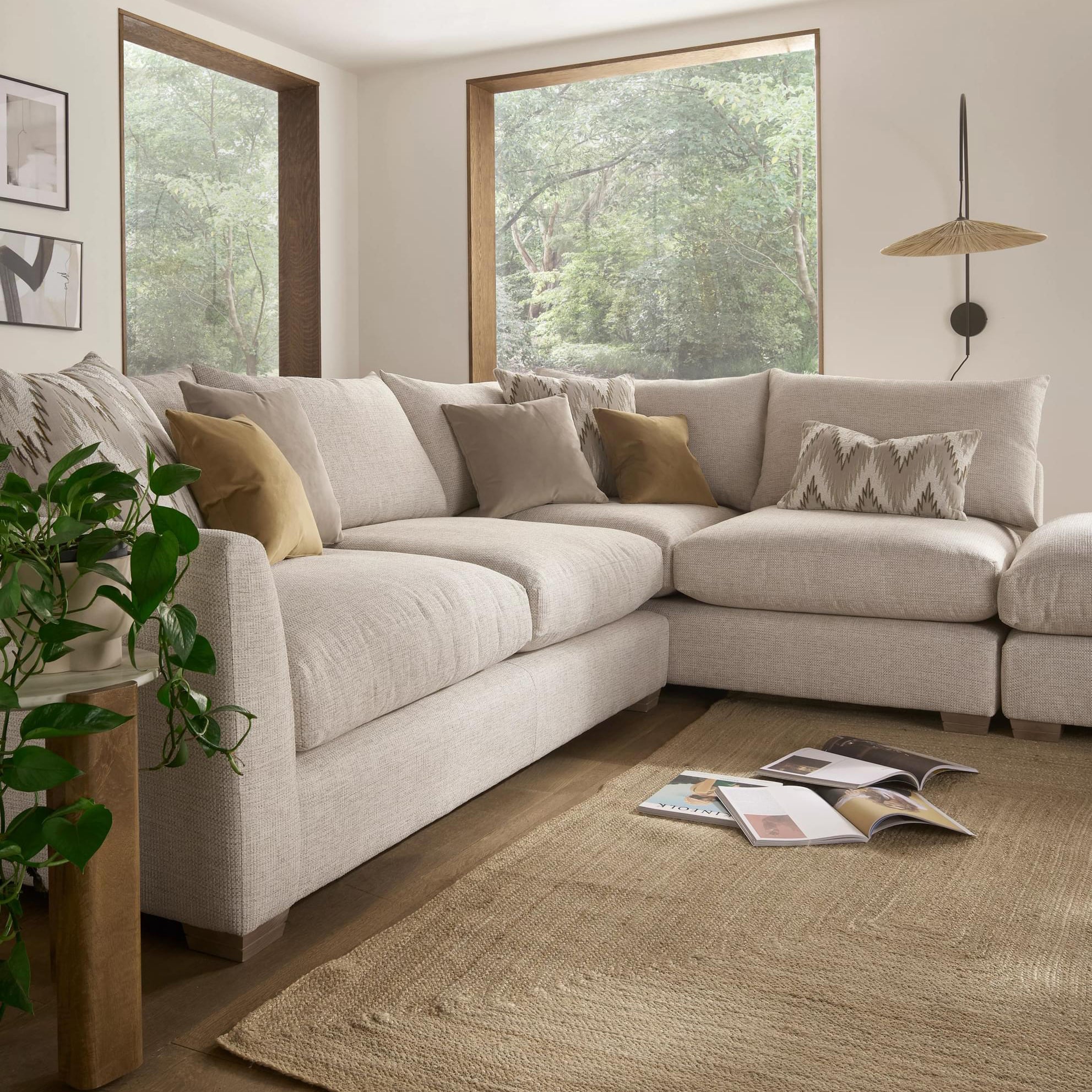 Hatton Combi Unit Sofa with Footstool