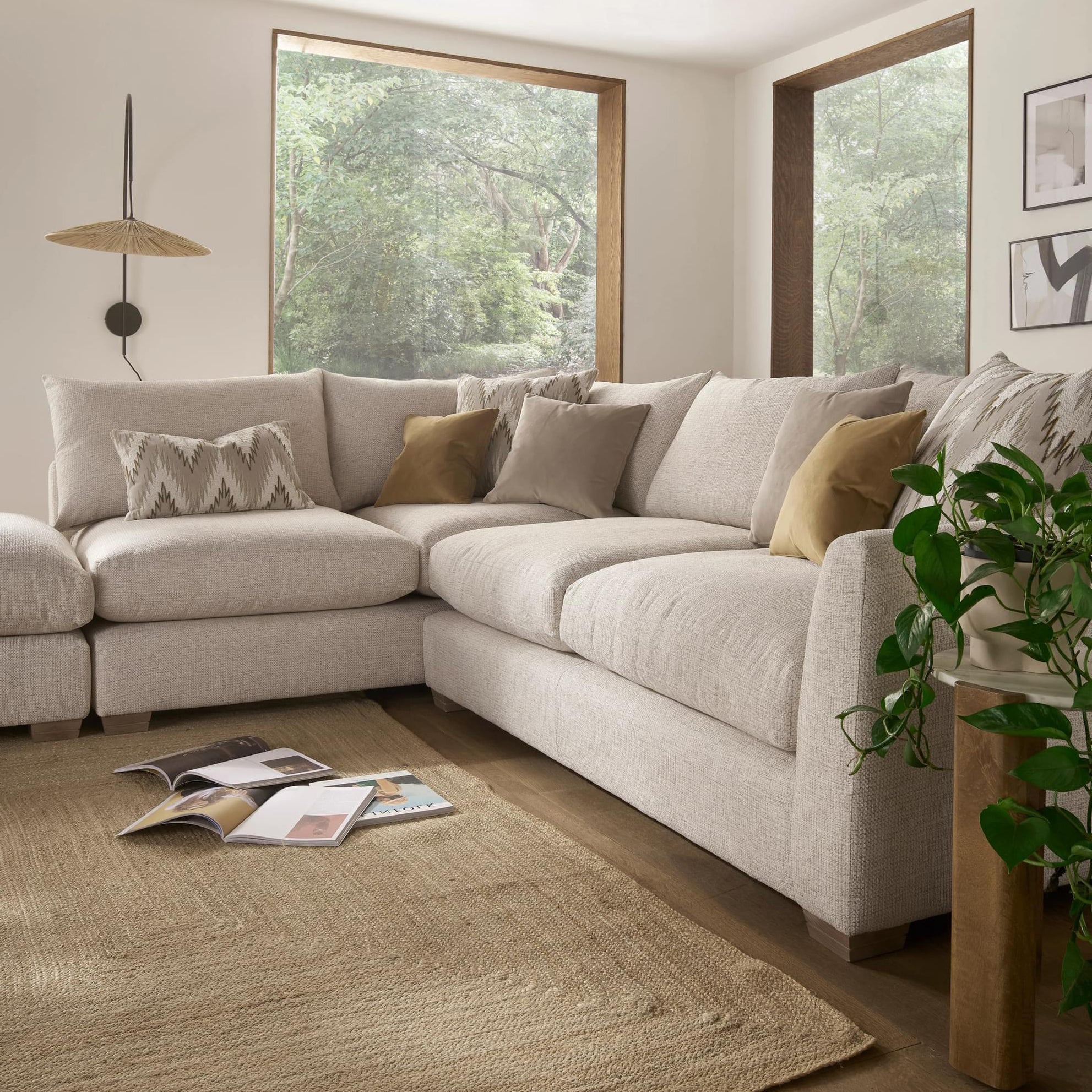 Hatton Combi Unit Sofa with Footstool
