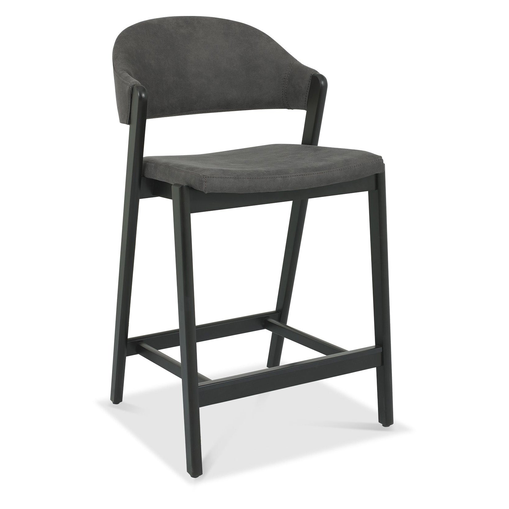 Highgate Peppercorn Barstool in Dark Grey Fabric