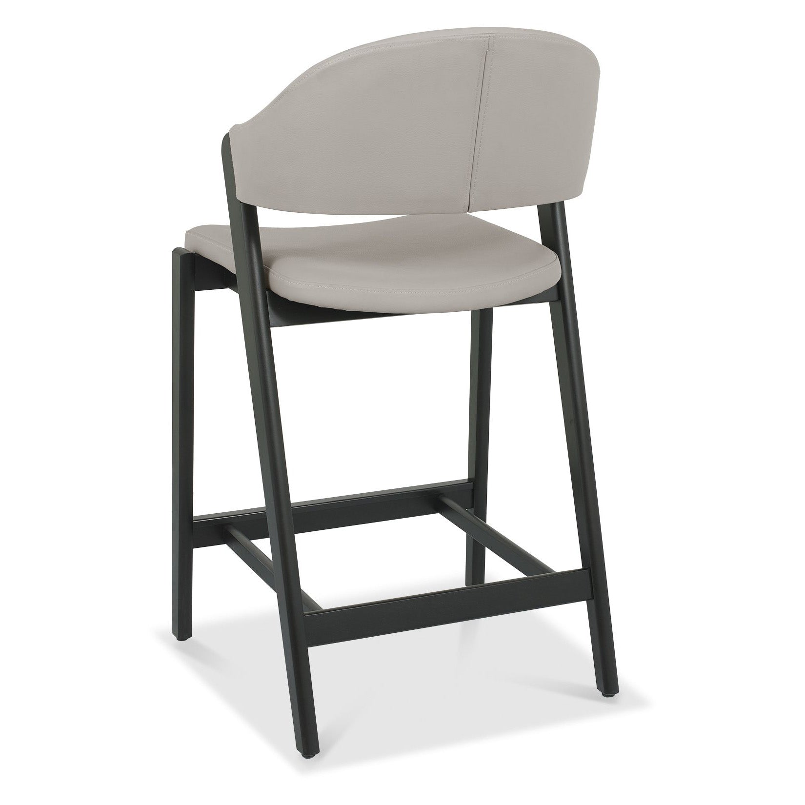 Highgate Peppercorn Barstool in Grey Bonded Leather