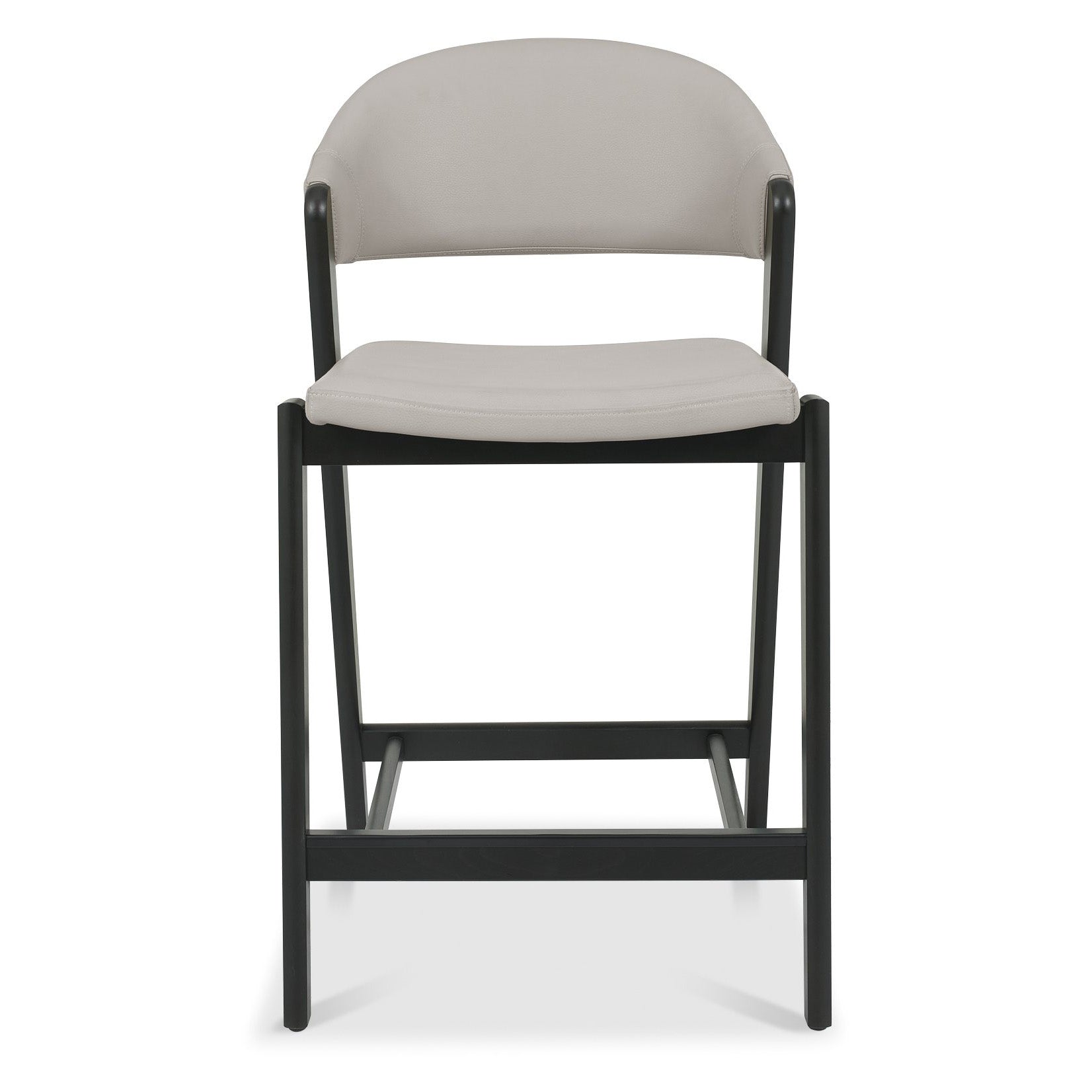 Highgate Peppercorn Barstool in Grey Bonded Leather
