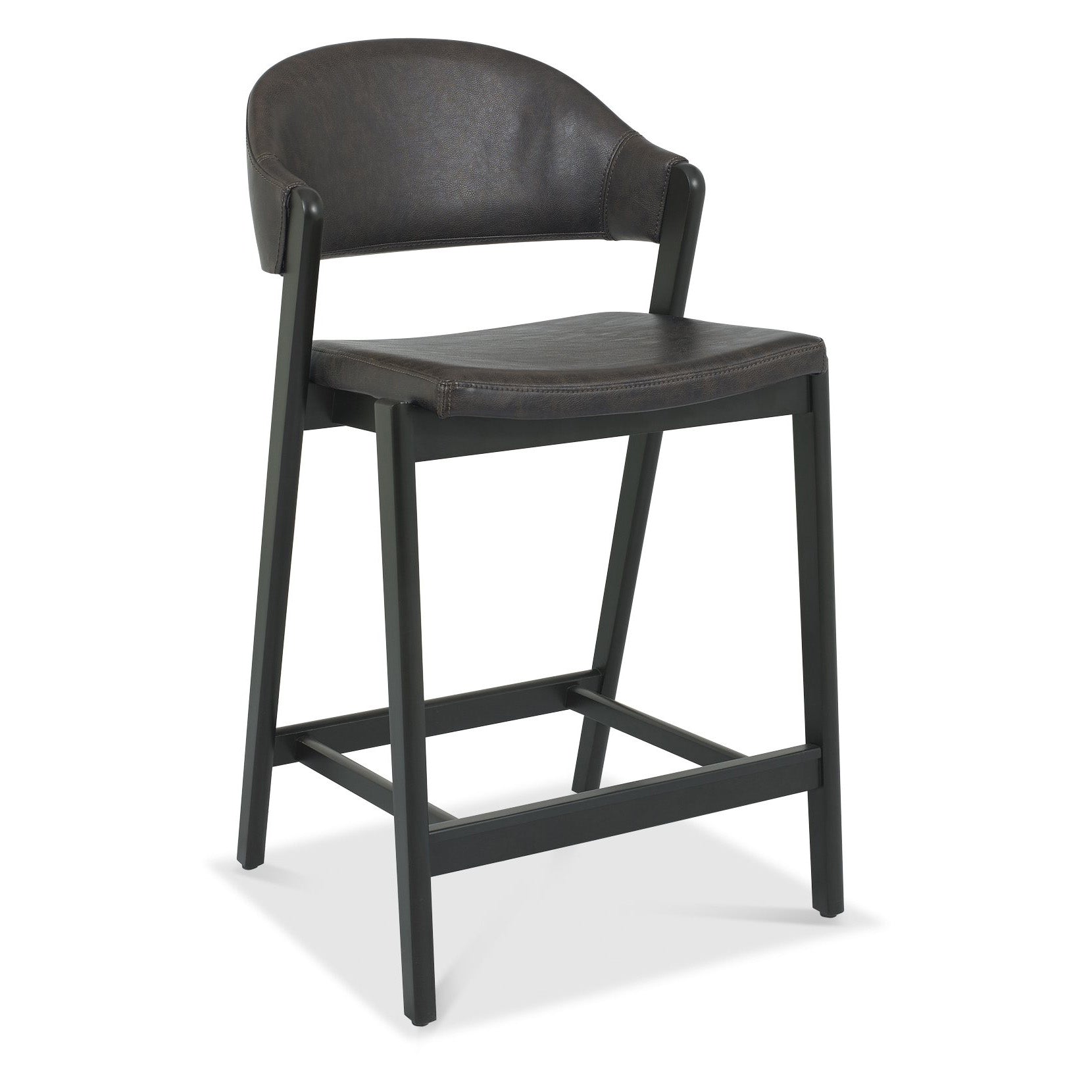 Highgate Peppercorn Barstool in Old West Vintage Leather