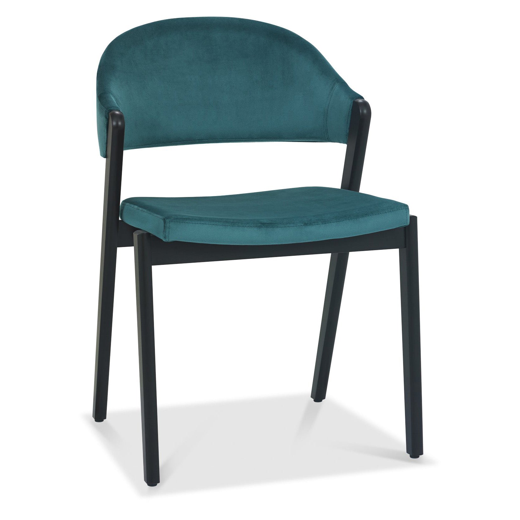 Highgate Peppercorn Dining Chair in Azure Velvet