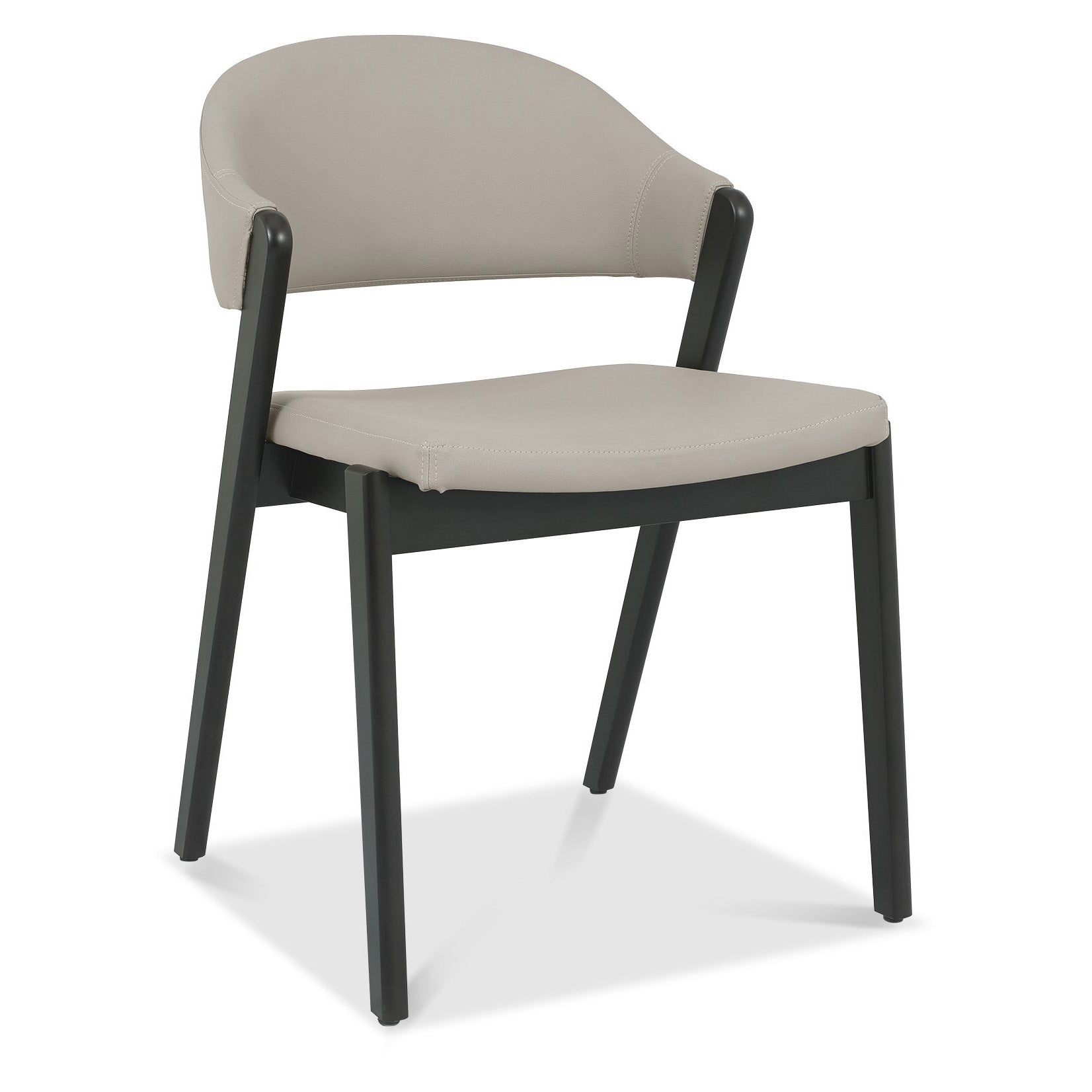 Highgate Peppercorn Dining Chair in Grey Bonded Leather