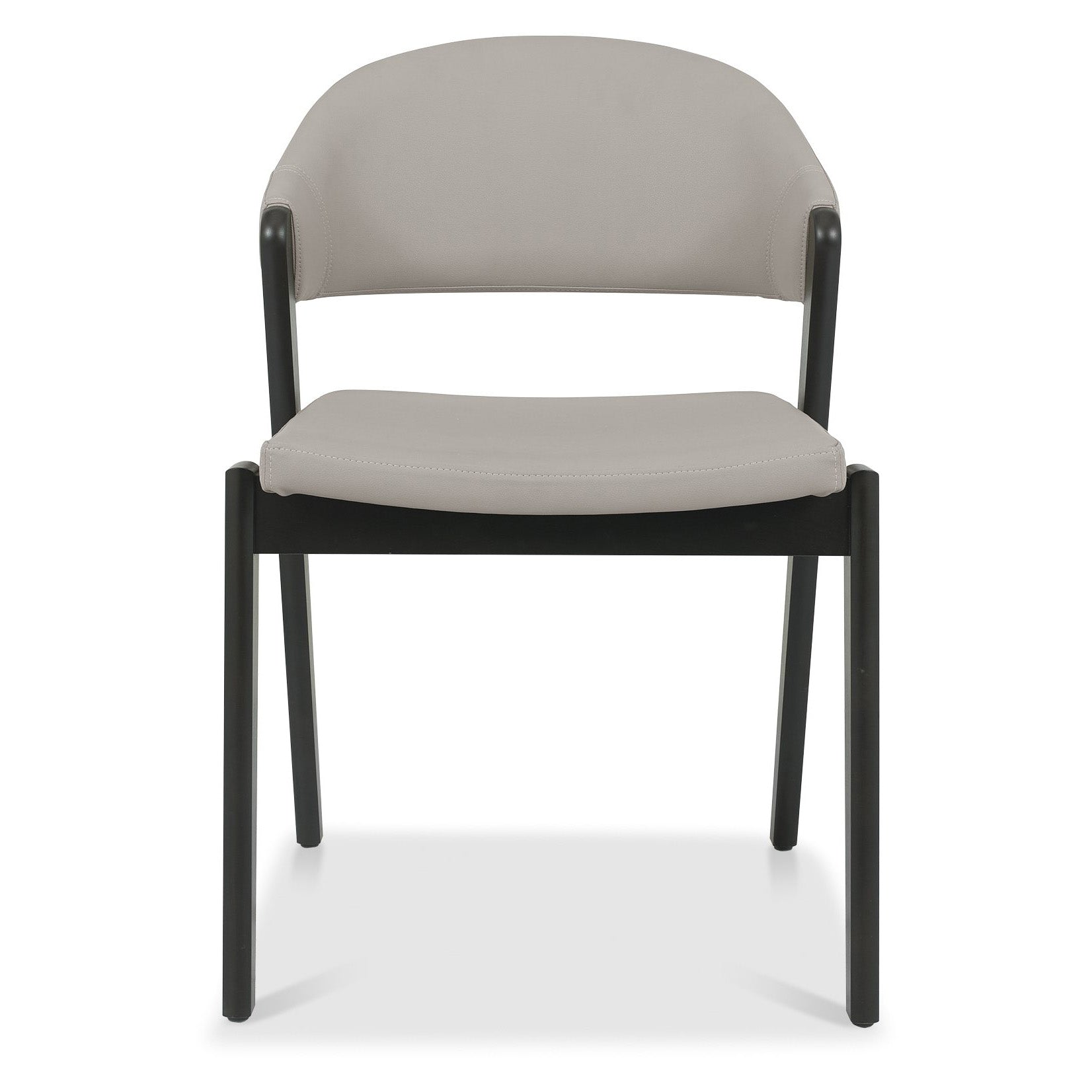 Highgate Peppercorn Dining Chair in Grey Bonded Leather