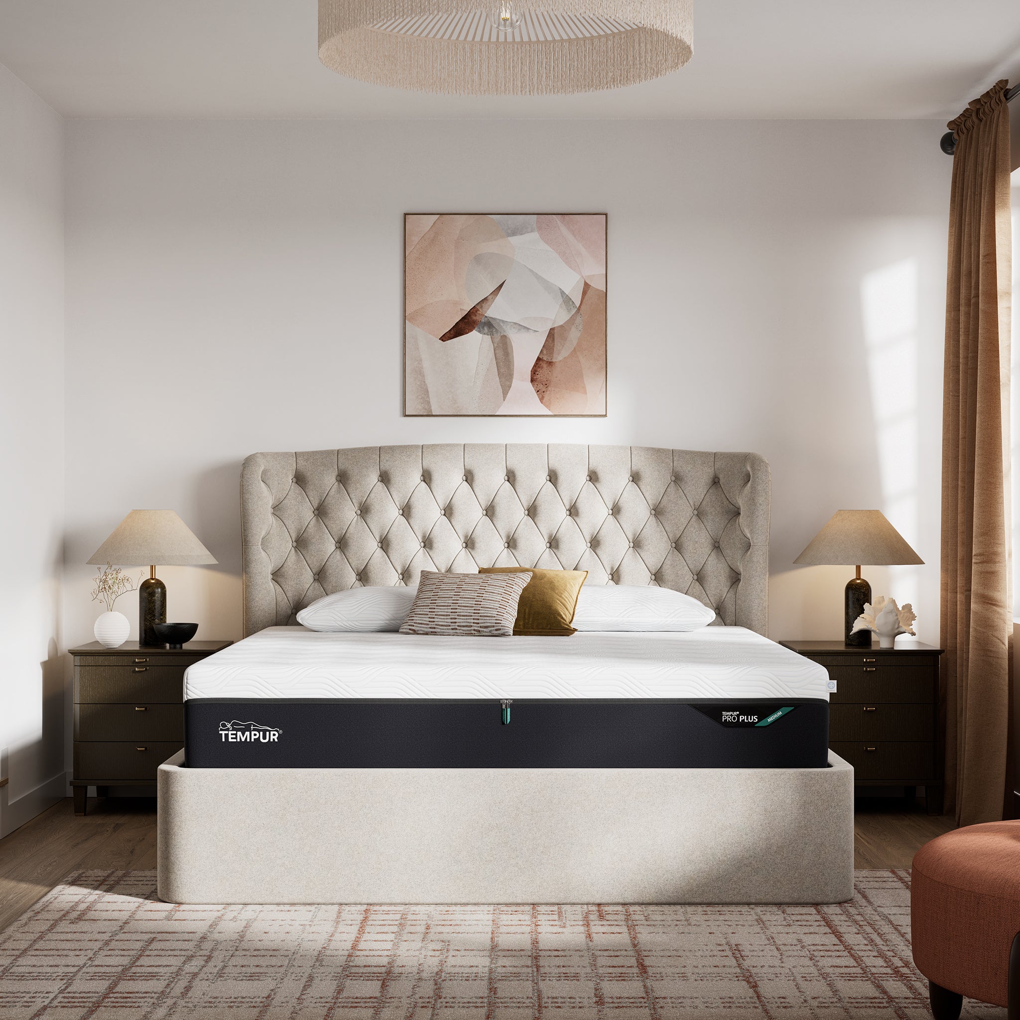 TEMPUR® Holcot Ottoman Bed in Pebble