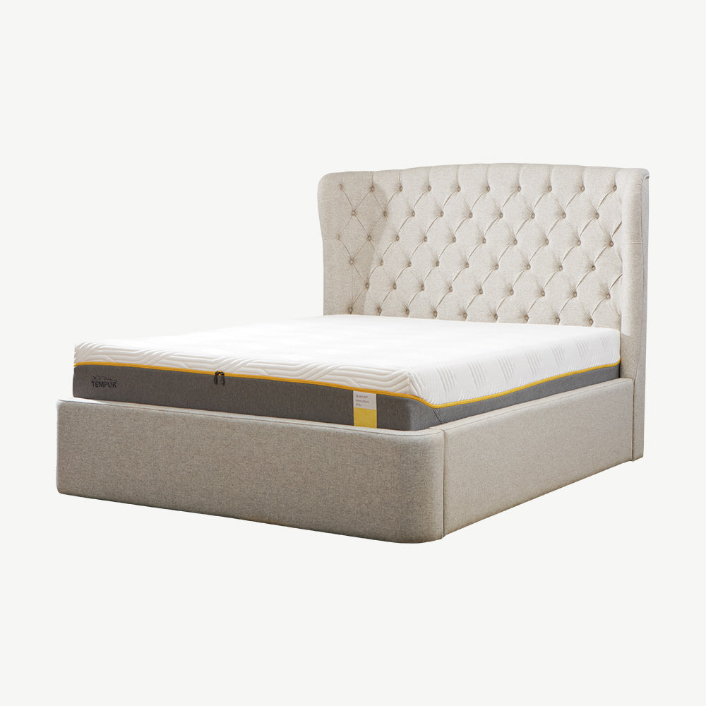 TEMPUR® Holcot Ottoman Bed in Pebble