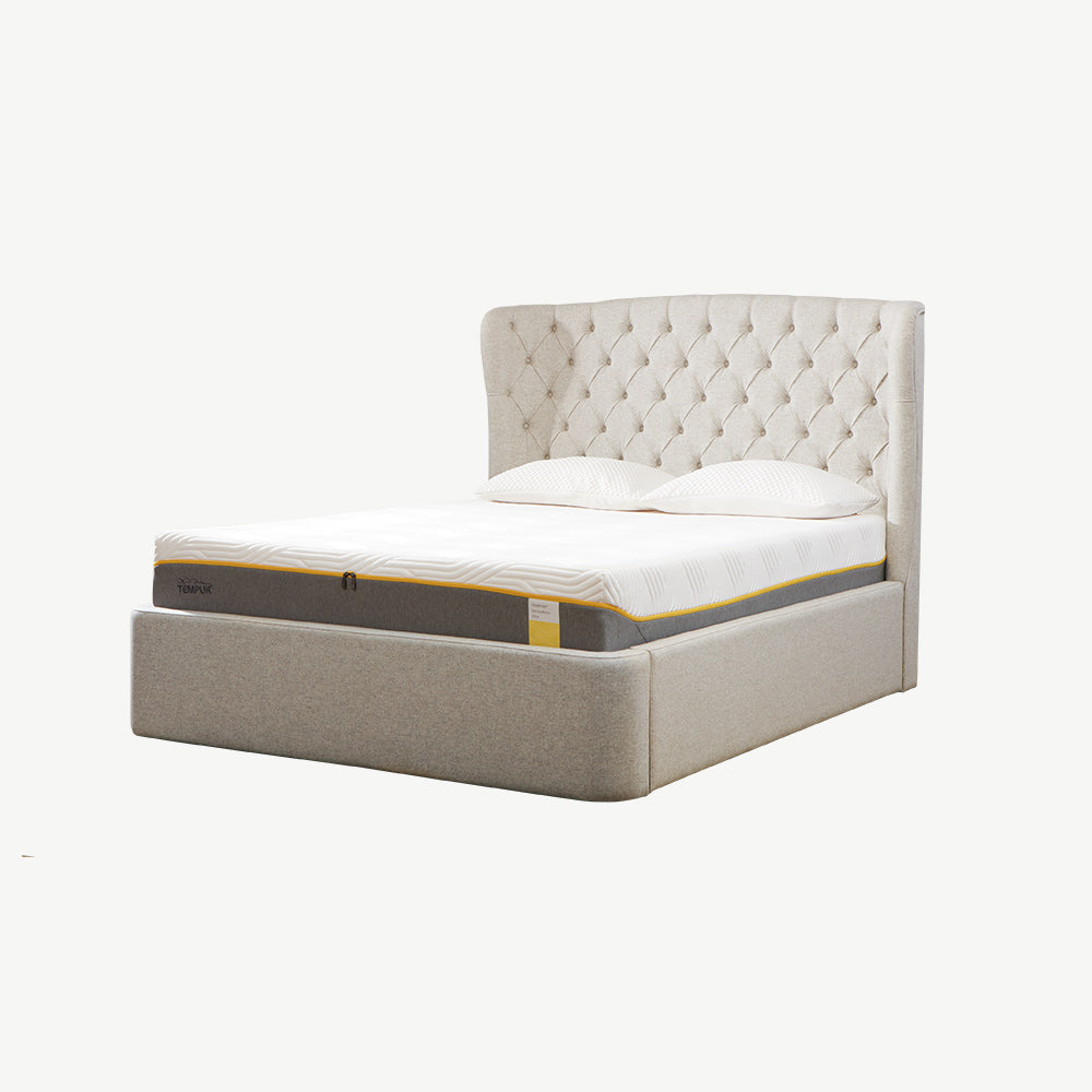 TEMPUR® Holcot Ottoman Bed in Pebble
