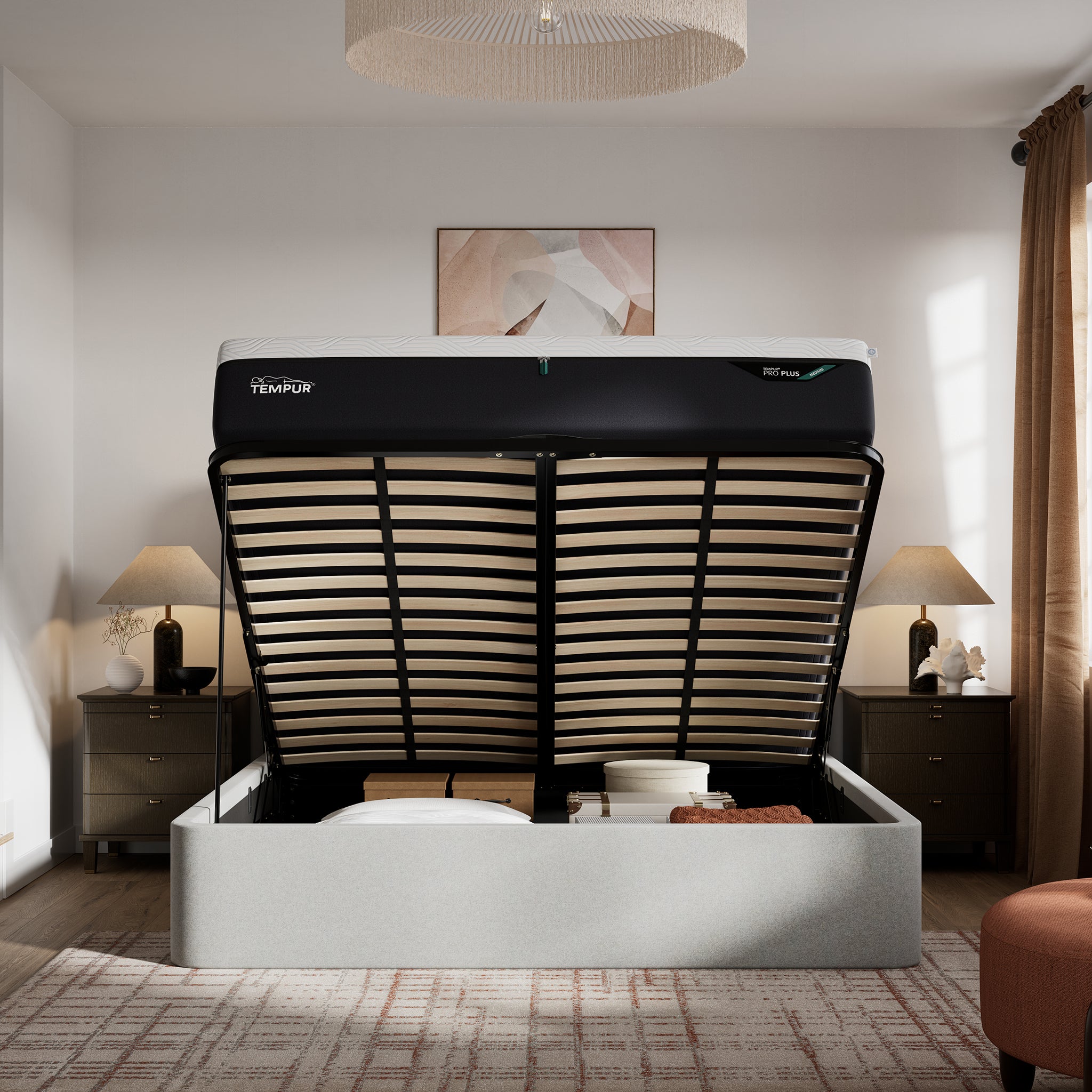 TEMPUR® Horton Ottoman Bed in Light Grey