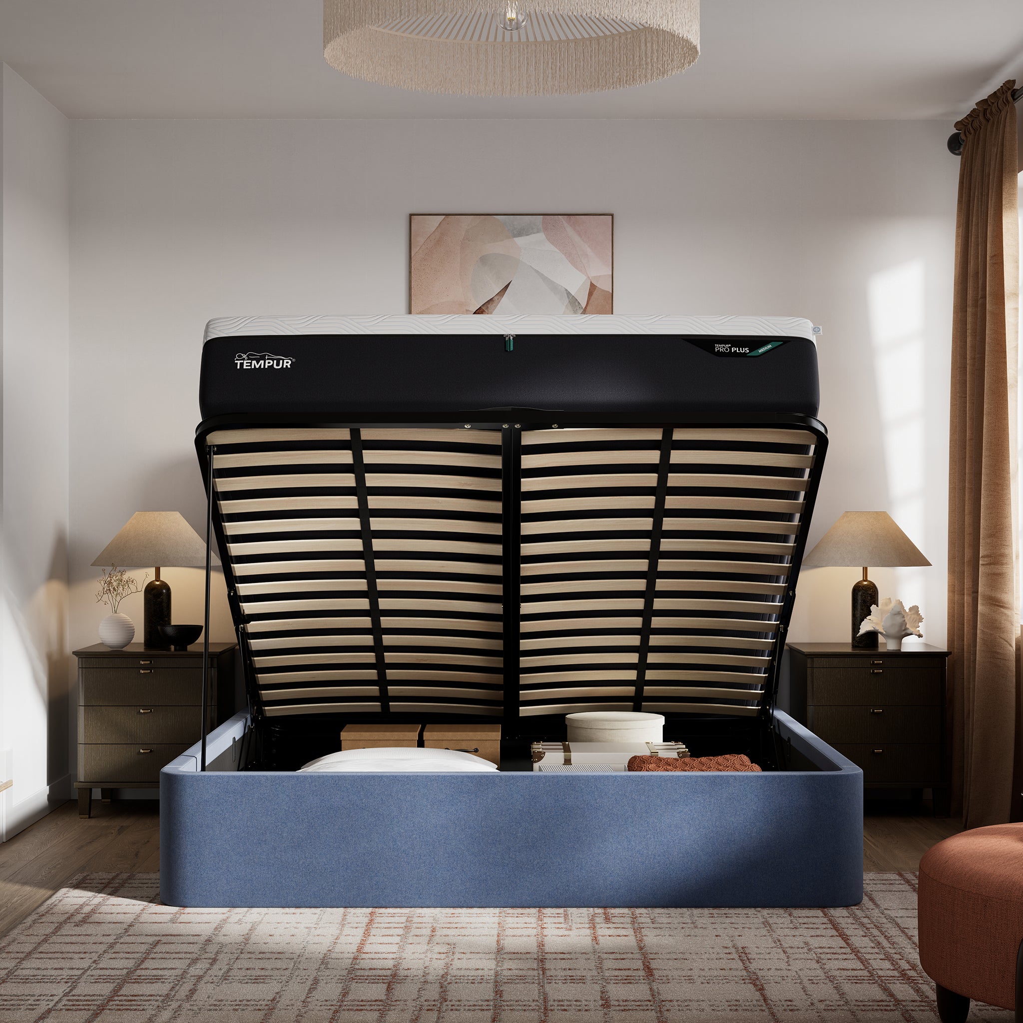 TEMPUR® Horton Ottoman Bed in Blue