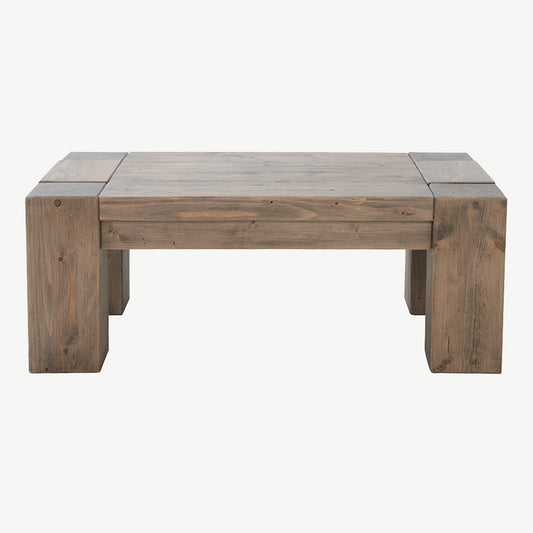 Wood coffee table in natural finish