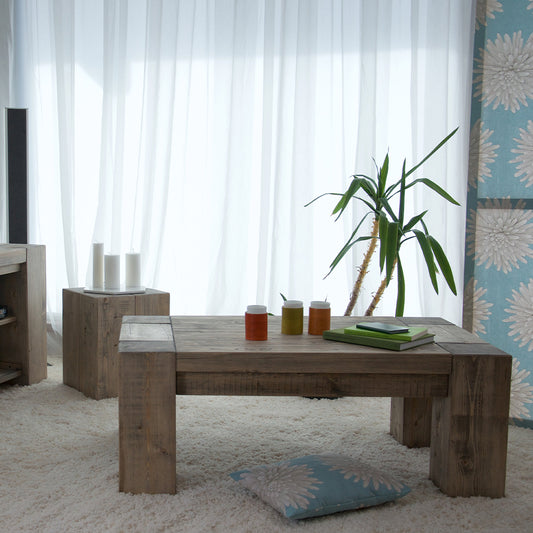Wood coffee table in natural finish