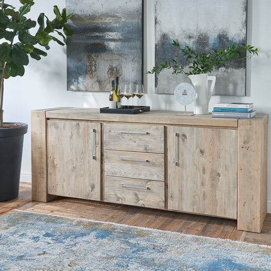 Wood sideboard in natural finish
