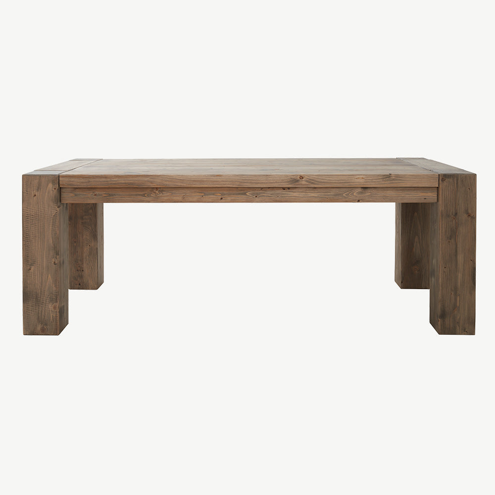 Wood dining table in natural finish