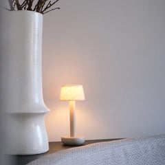 Humble Two Beige Linen Table Light
