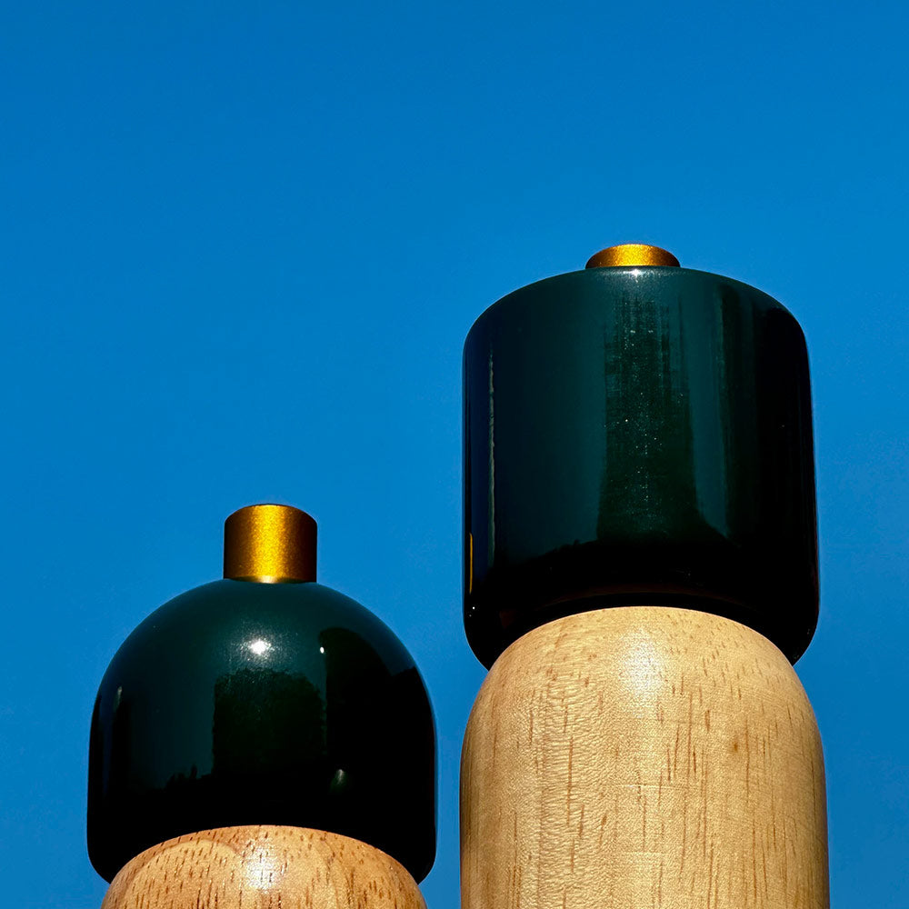 Salt & Pepper Grinder Green & Gold