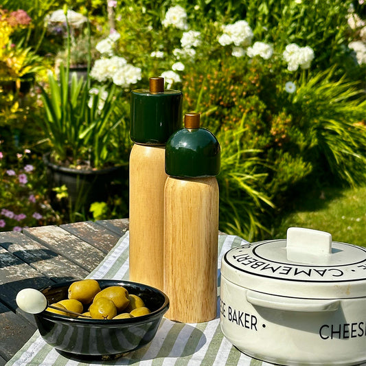 Salt & Pepper Grinder Green & Gold