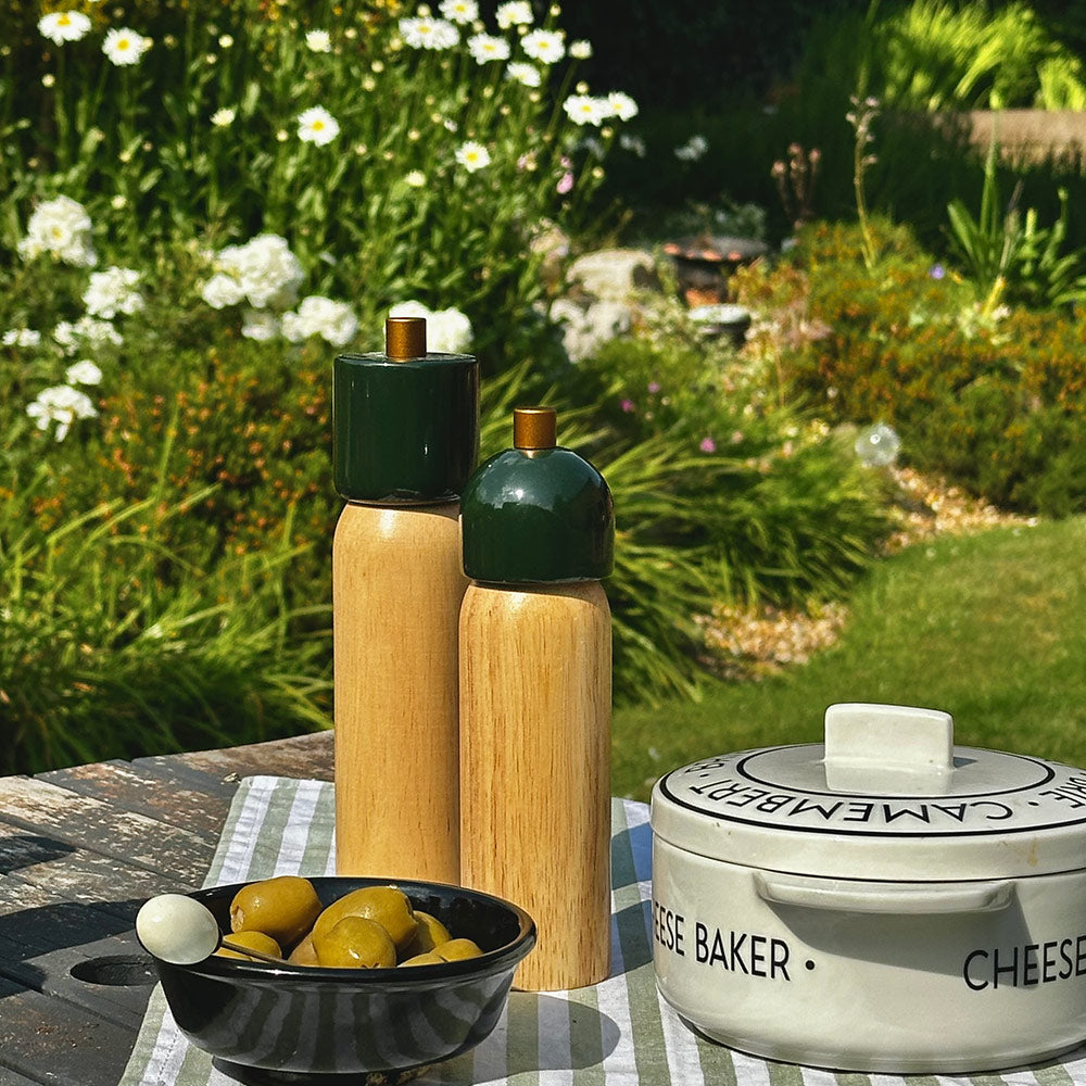 Salt & Pepper Grinder Green & Gold