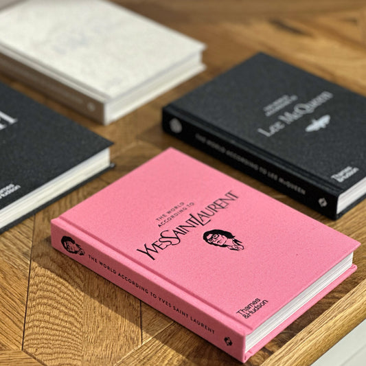 Yves Saint Laurent coffee table book in pink