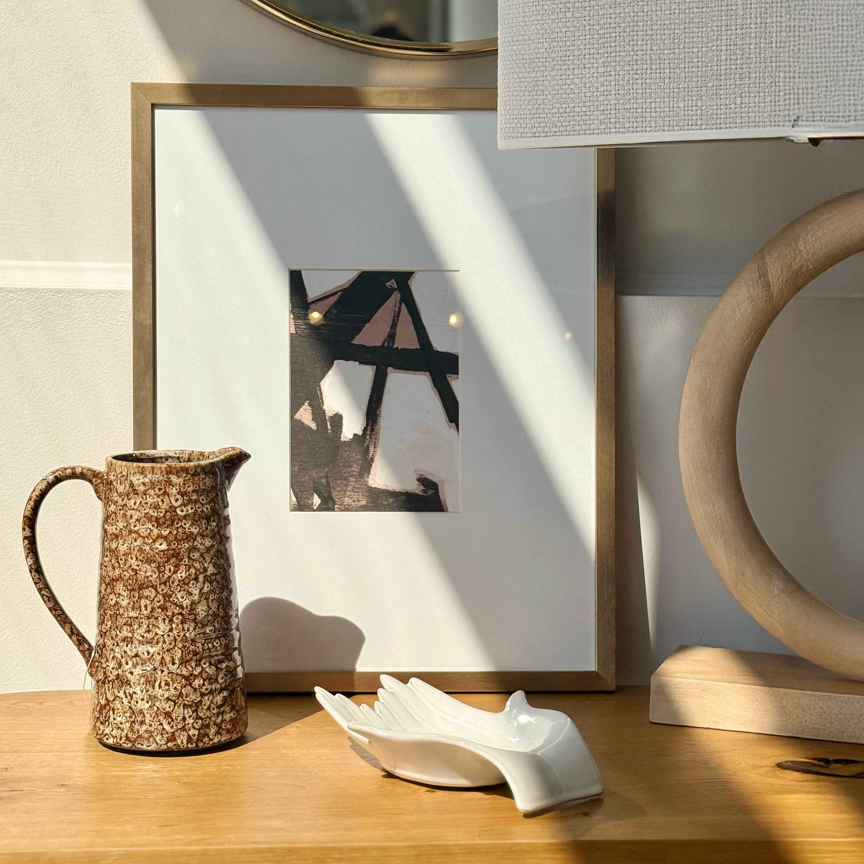 Mottled Brown Ceramic Jug