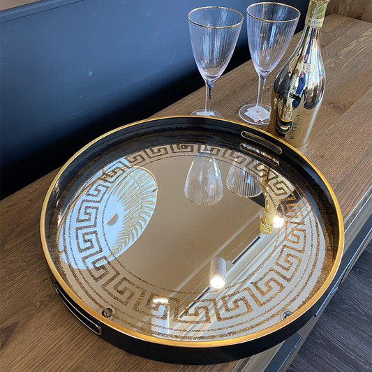 Patterned Mirrored Tray