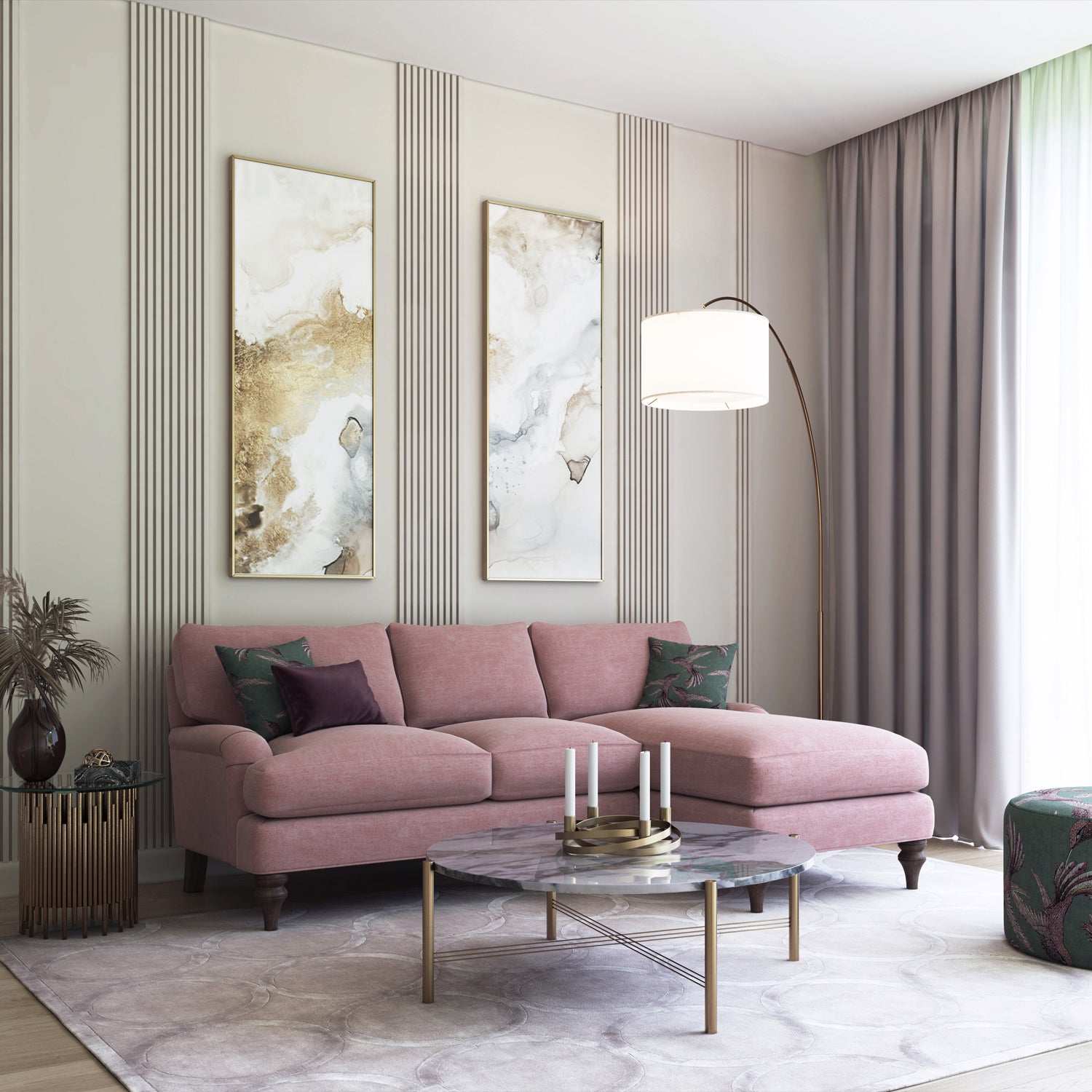 Jasmine Chaise Sofa