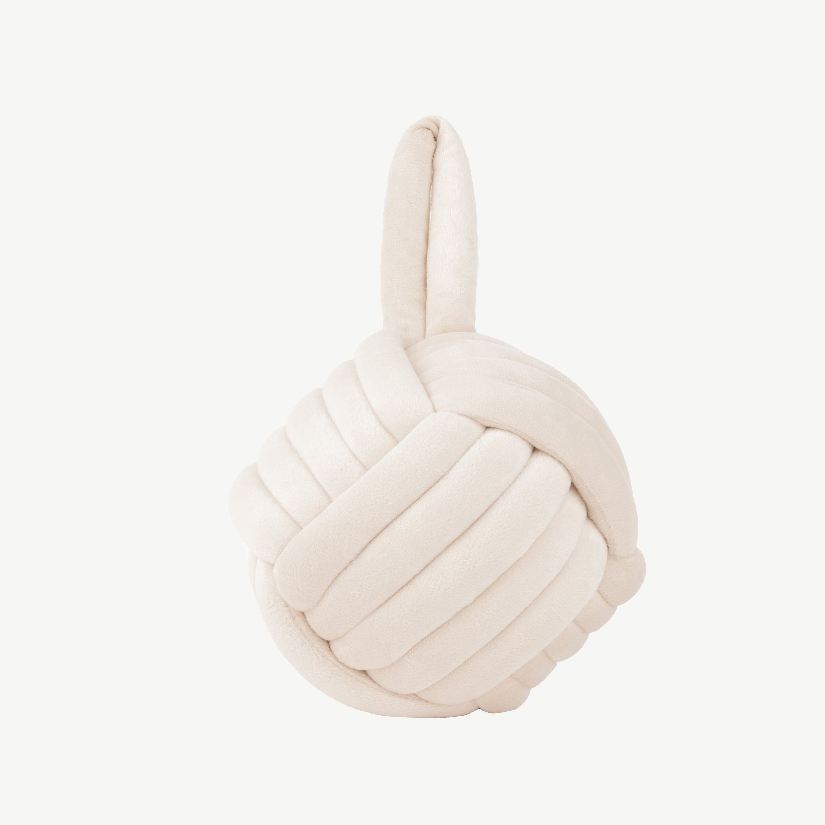 Velvet Knot Door Stop Natural