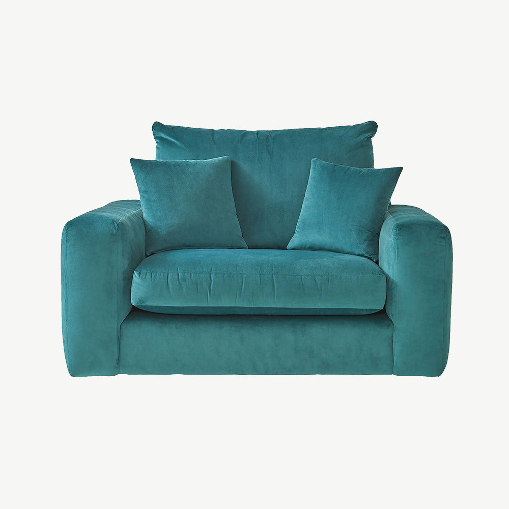 Knightsbridge Snuggler Armchair in Lumeno-Turquoise