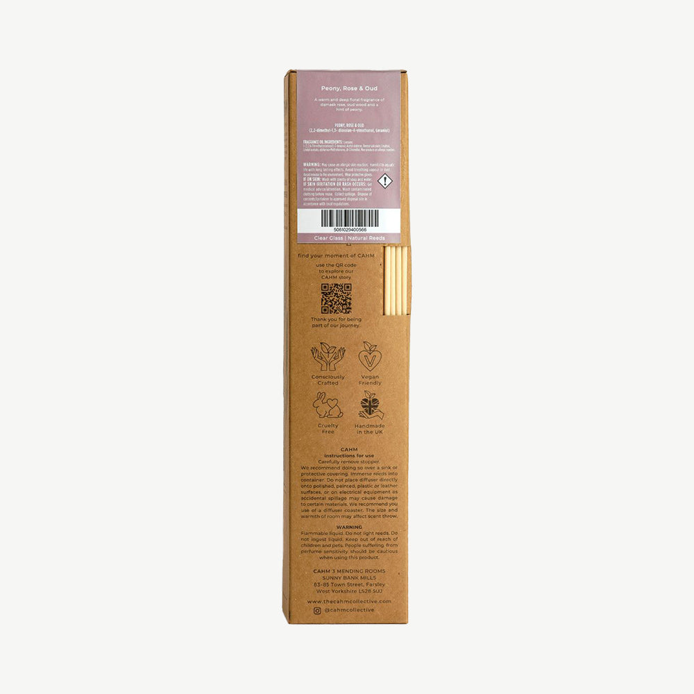 Cahm Peony, Rose & Oud Reed Diffuser