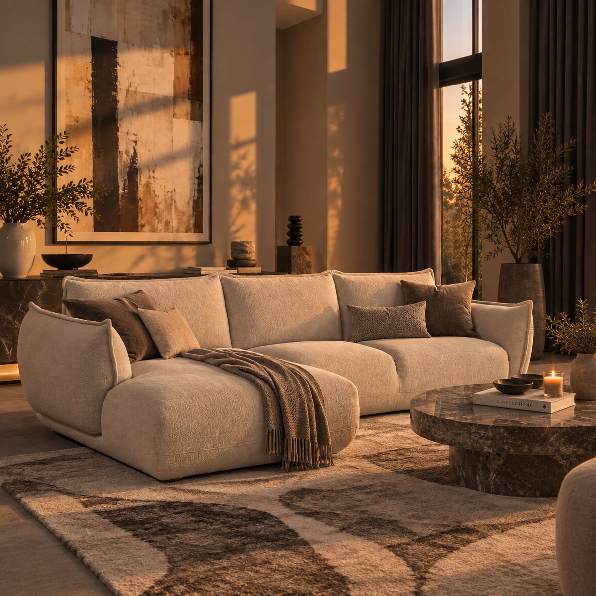Lauria Chaise Sofa